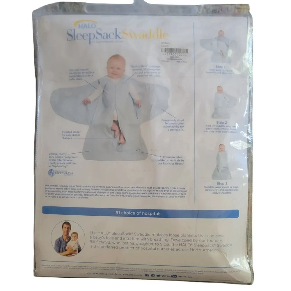 Halo SleepSack Swaddle - Cream and Purple